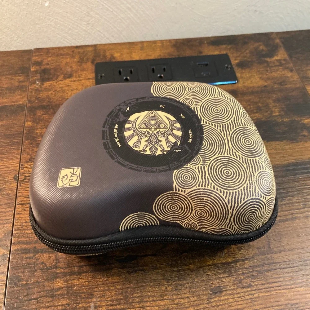 YKASEK Wireless Pro Controller for Nintendo Switch with‎ Case Black Gold